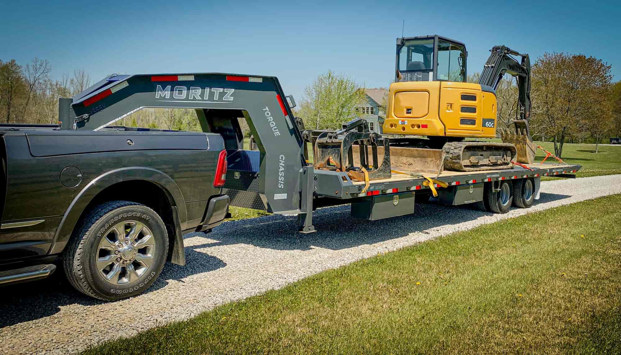 Truck pulling a Moritz trailer